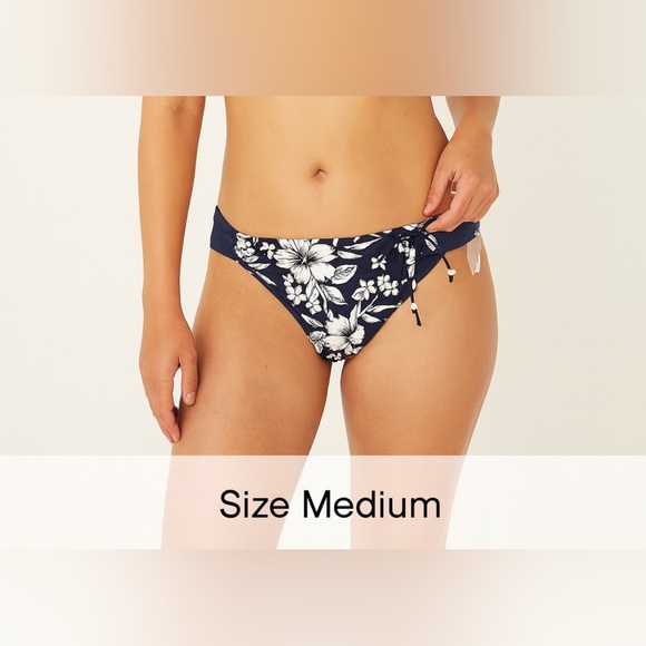 Dorina Aqua Bikini Brief Floral Print Women’s Size Medium NWT - Picture 1 of 5
